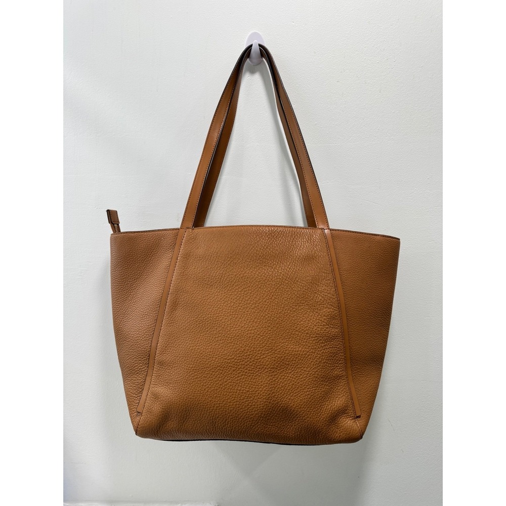 Michael Kors Whitney Tote Bag Womens NS Acorn Brown Pebbled Leather Large Zip